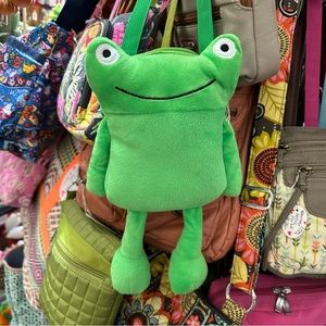 NWOT All Ages Adult Kids Teen Kawaii Frog Purse Plush Green Crossbody Animal Bag